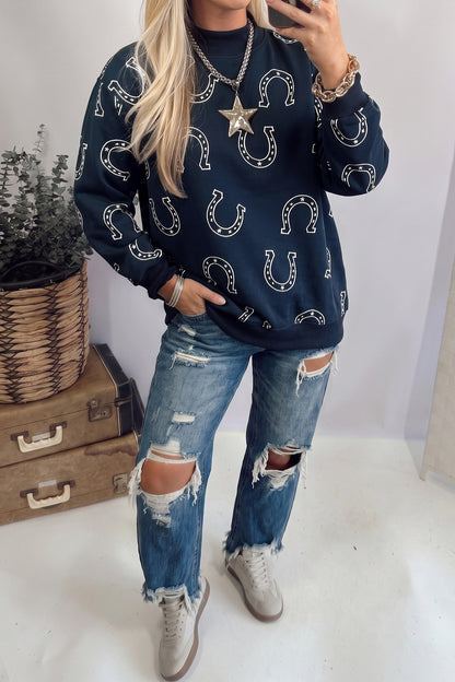 Yee Haw Mock Neck Sweatshirt