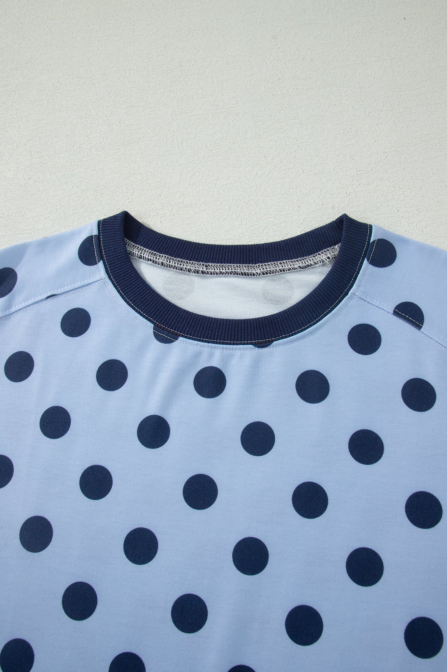 Colorblock Polka Dot Short Sleeve Tee