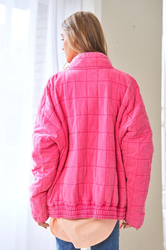 Shenanigans Washed Soft Comfy Quilted Jacket