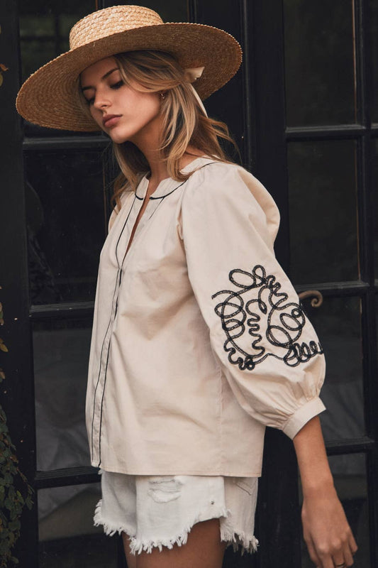 Bethany Embroidered Top