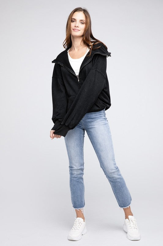 Bibi Stitch Detailed Elastic Hem Hoodie