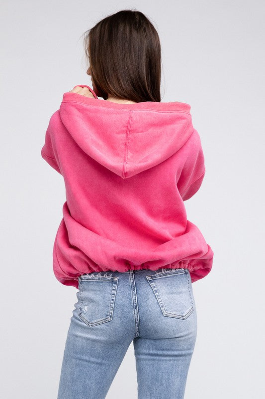 Bibi Stitch Detailed Elastic Hem Hoodie