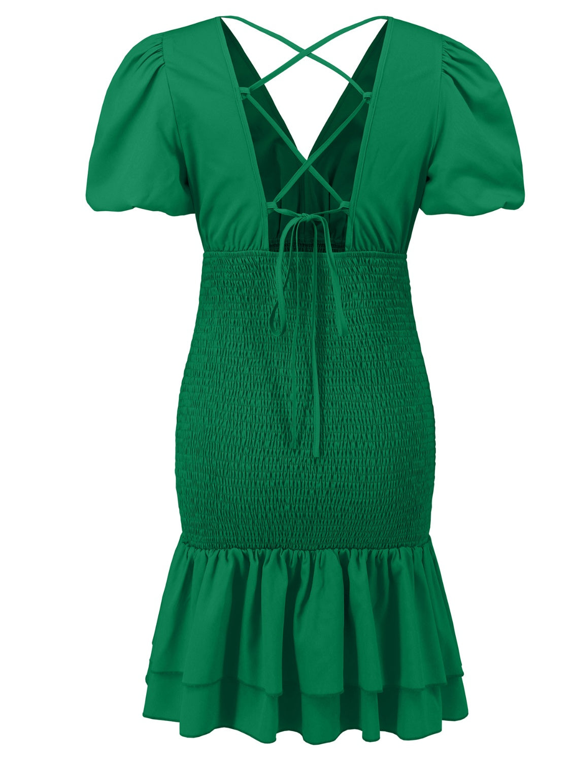Never Gonna Give Up Smocked Ruffle Dress