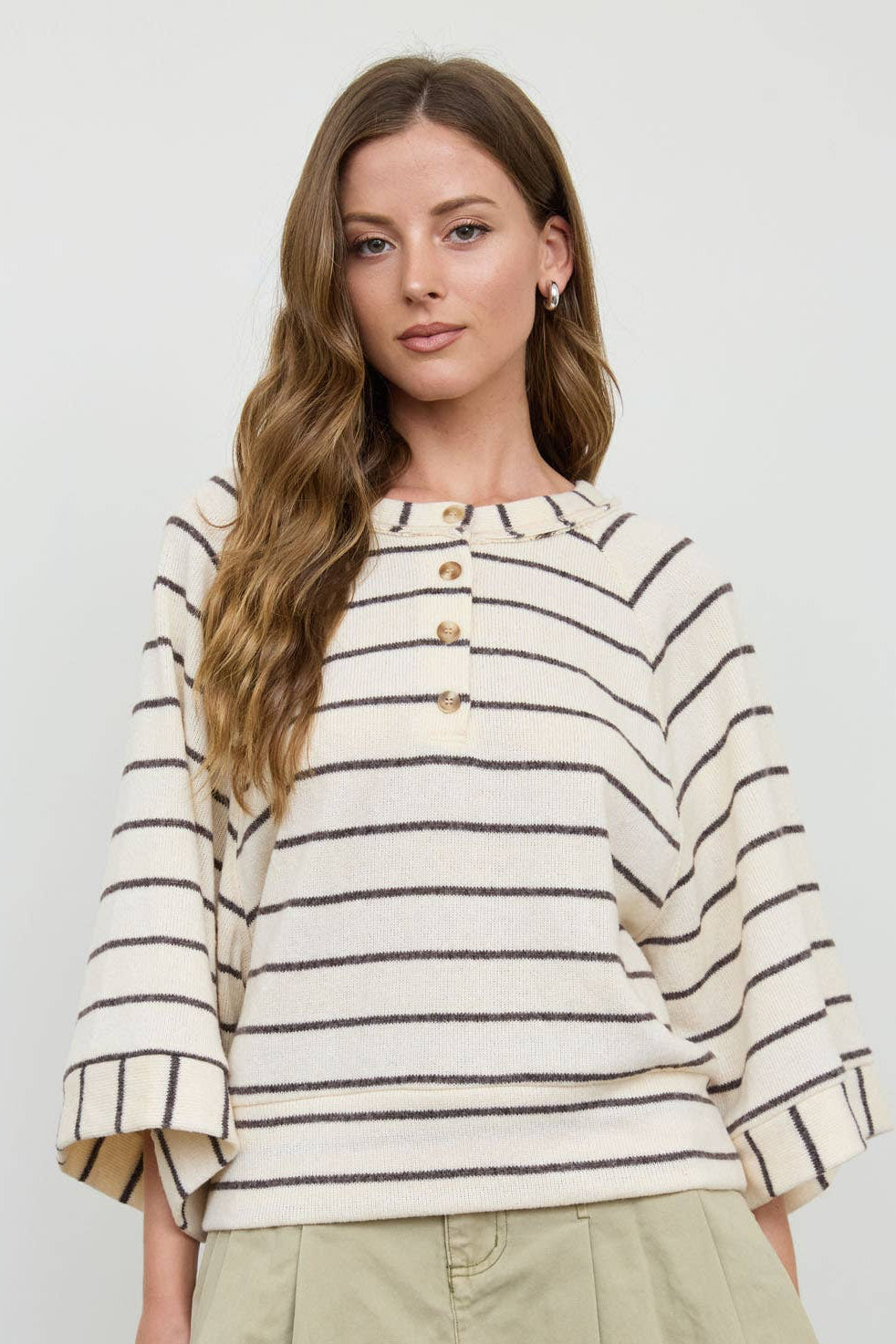Maddison Textured Henley Top