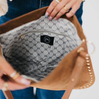 Rosalie Hobo Bag Dark Roast Suede