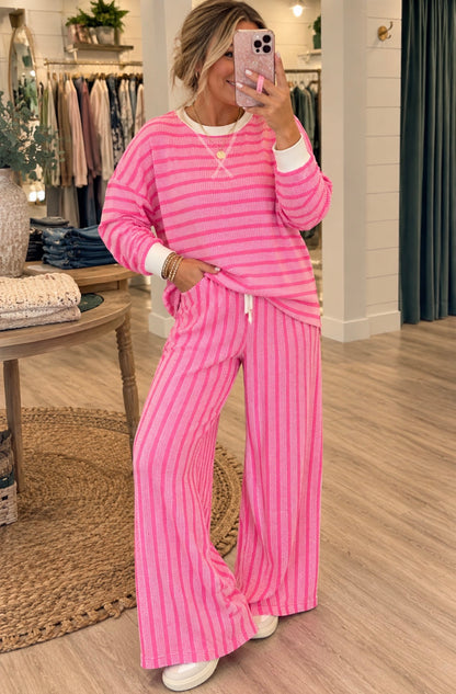 Perfectly Cozy Striped Lounge Set