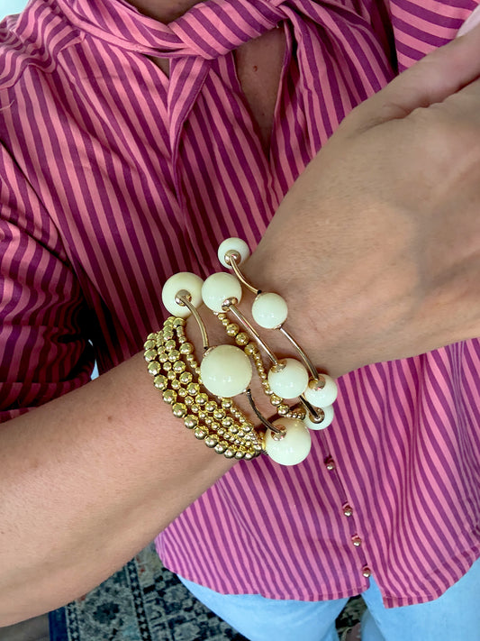 Roller Skates Beaded Stretch Stackable Layered Bracelets