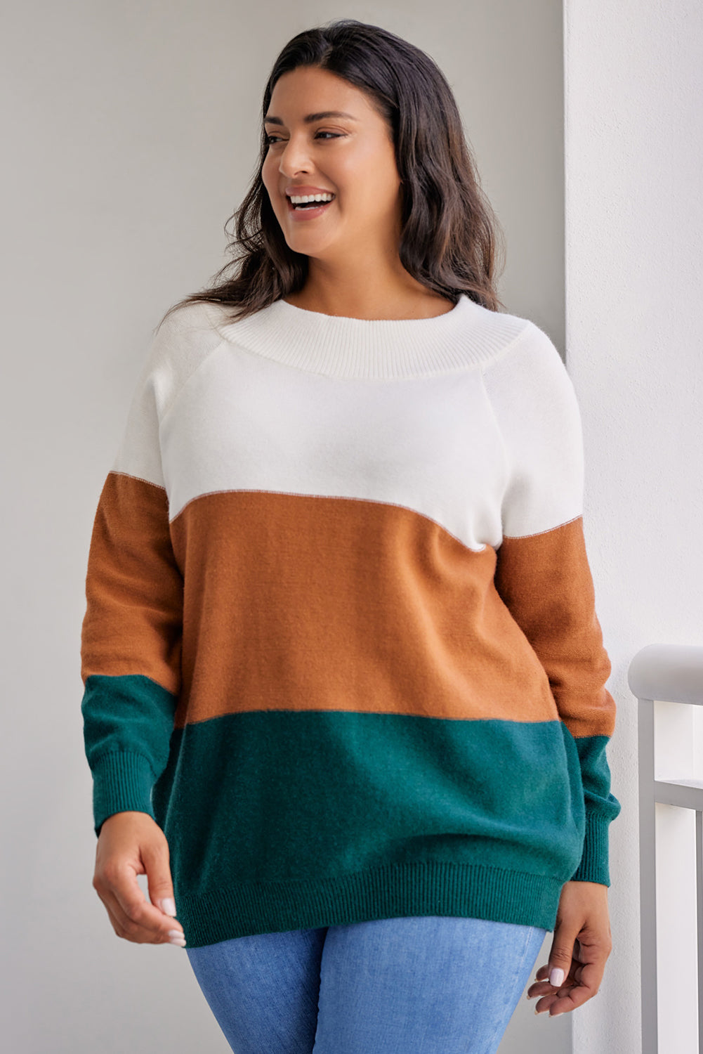 Kennedy Color Block Lightweight Sweater