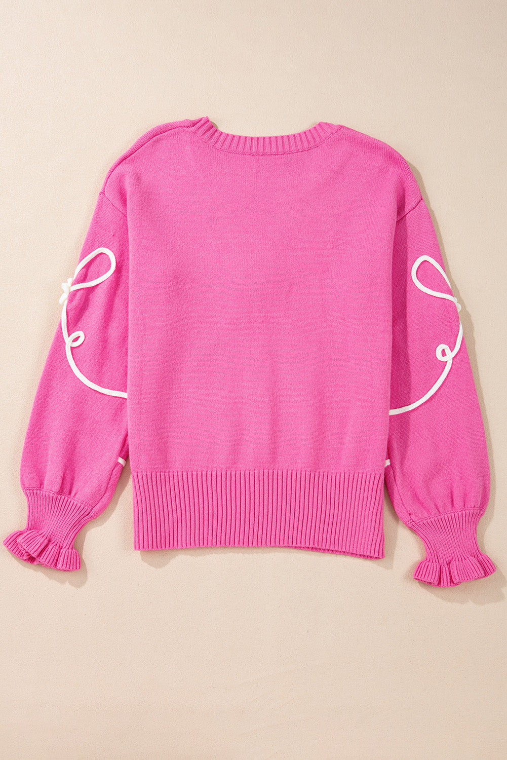 Brighter With Bows Embroidered Sweater