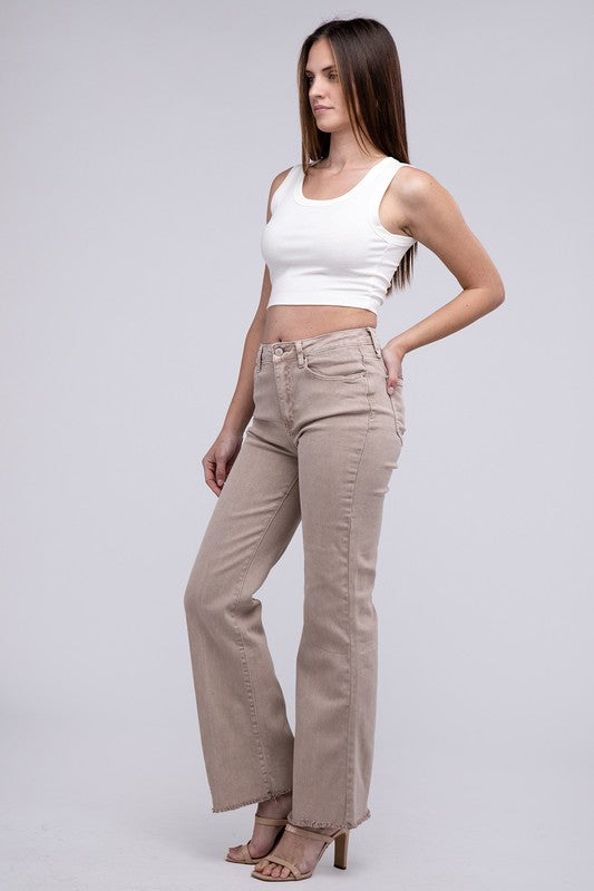 Lucy Acid Washed Straight Leg Pants