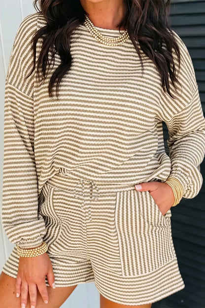 Lucky Enough Striped Shorts Set