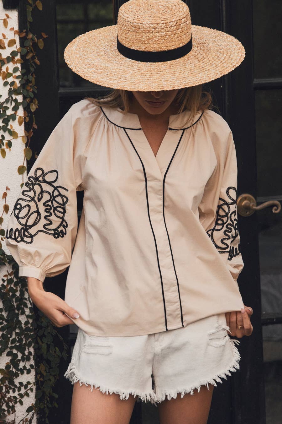 Bethany Embroidered Top
