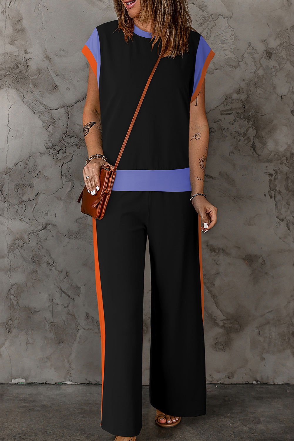 Miranda Color Block Pants Set