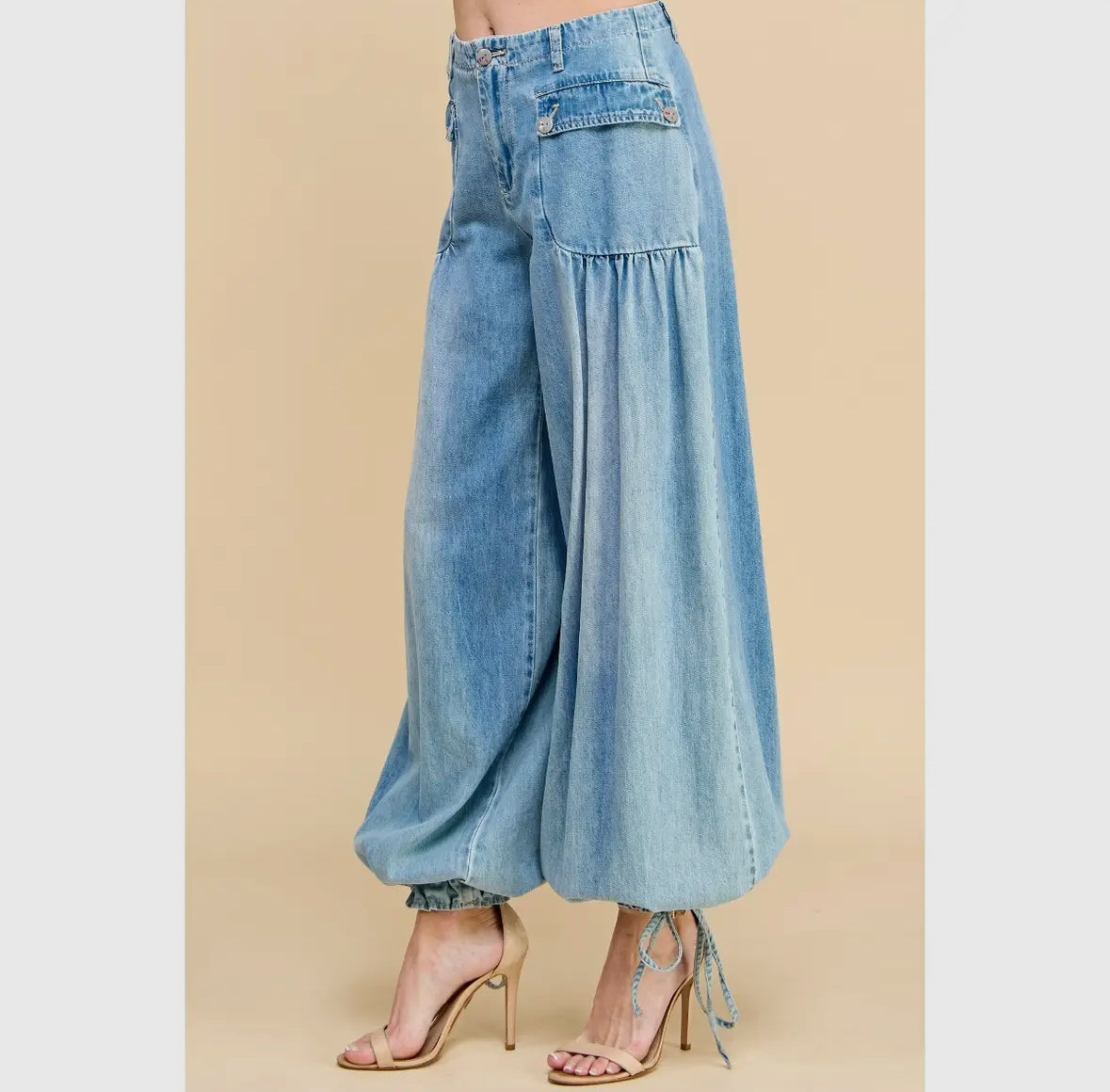 Valerie Washed Wide Leg Tencel Pants