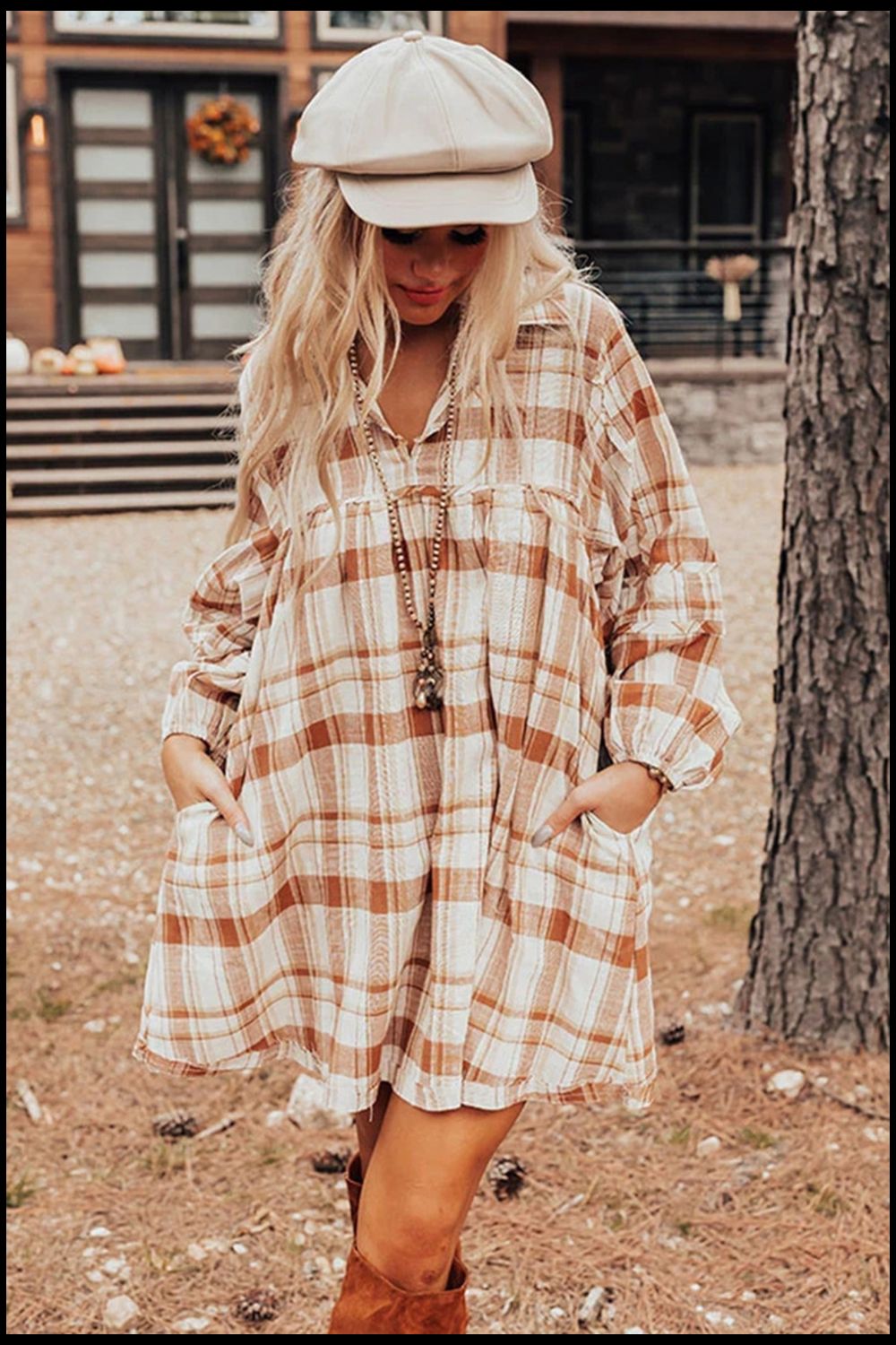 Heidi Plaid Mini Dress