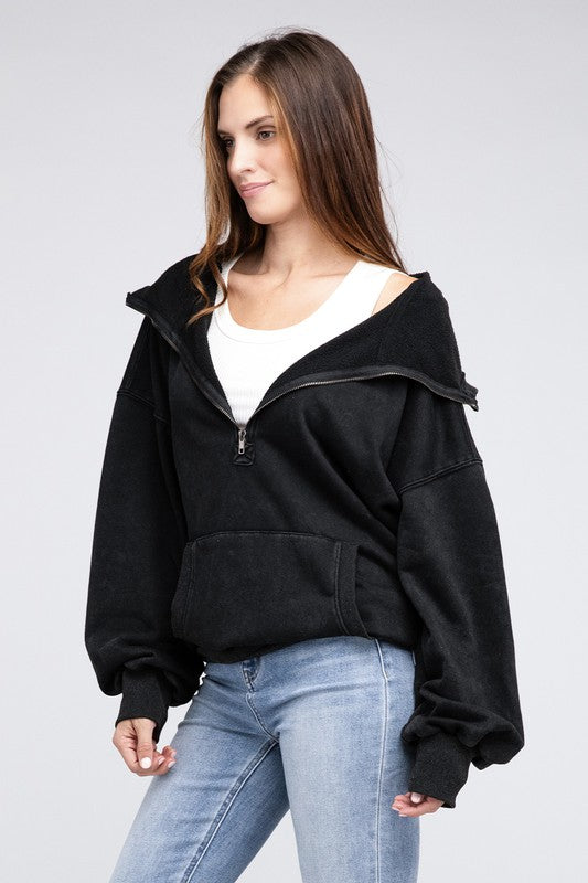 Bibi Stitch Detailed Elastic Hem Hoodie