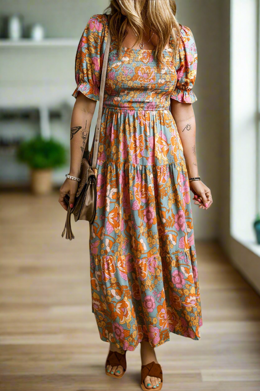 Erica Smocked Maxi Dress