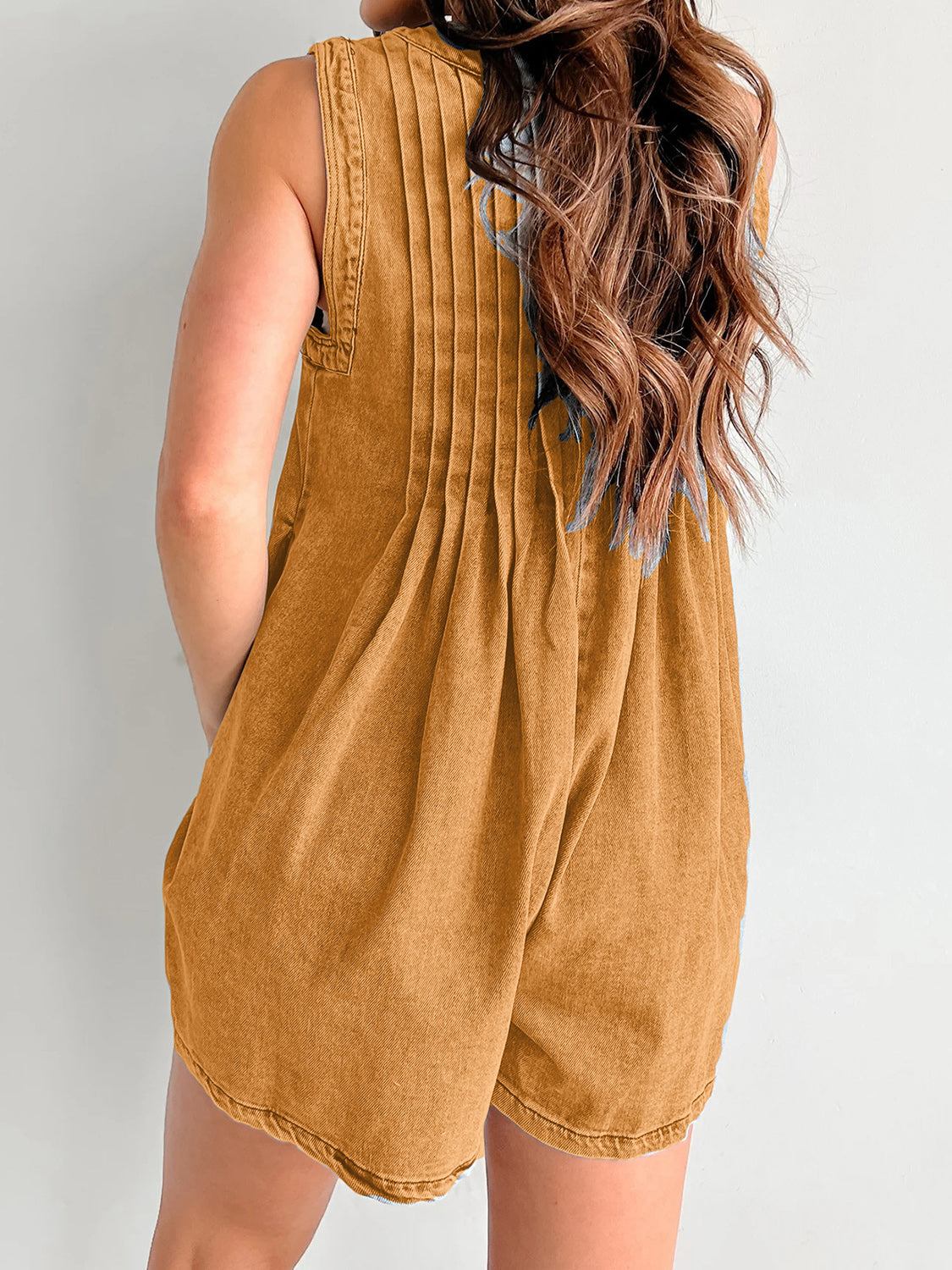 Riley Front Tie Romper with Pockets