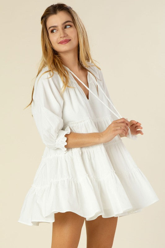 Blessed Day Tiered Swing Mini Dress
