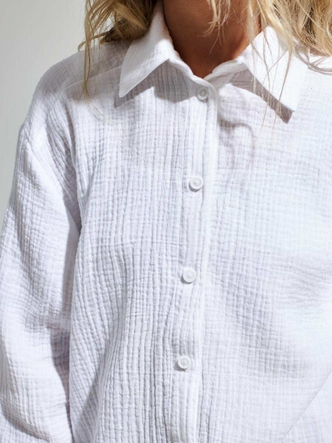 Savannah Textured Cotton Long Sleeve Shirt