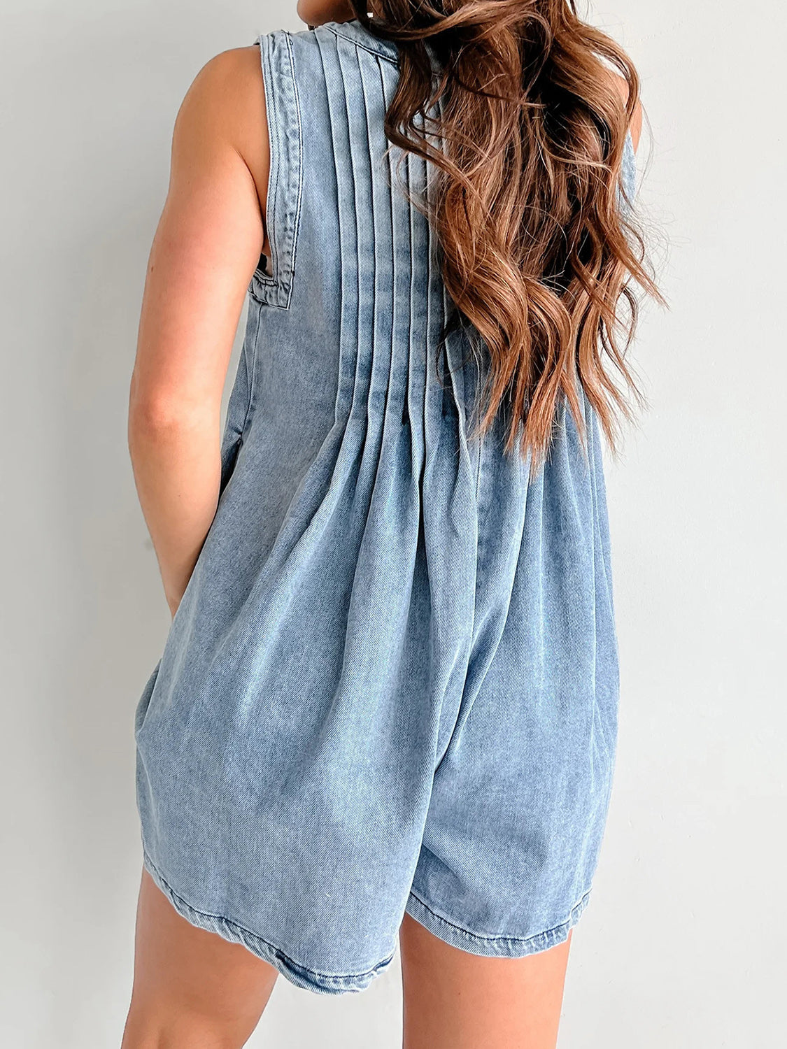 Riley Front Tie Romper with Pockets