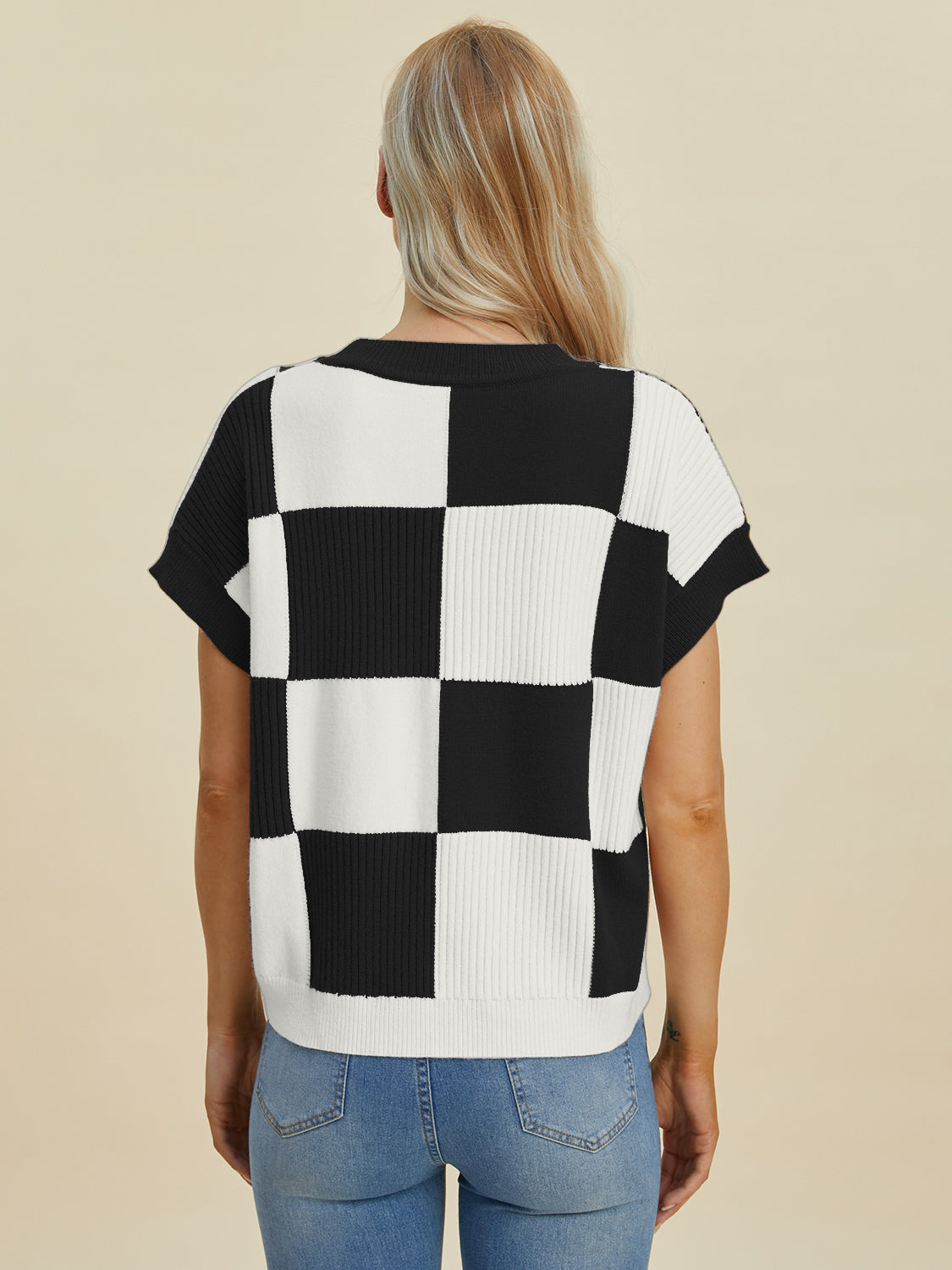 Double Take Checkered Sweater