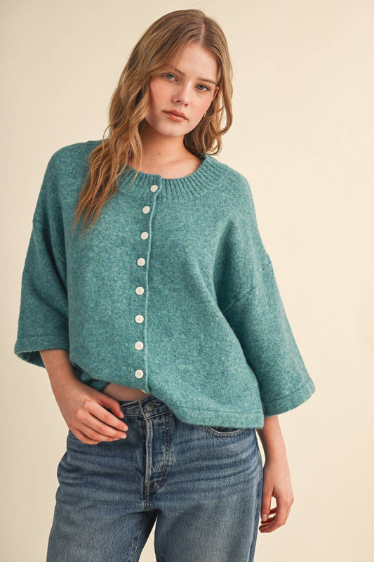 The Maeve Cardigan in Teal