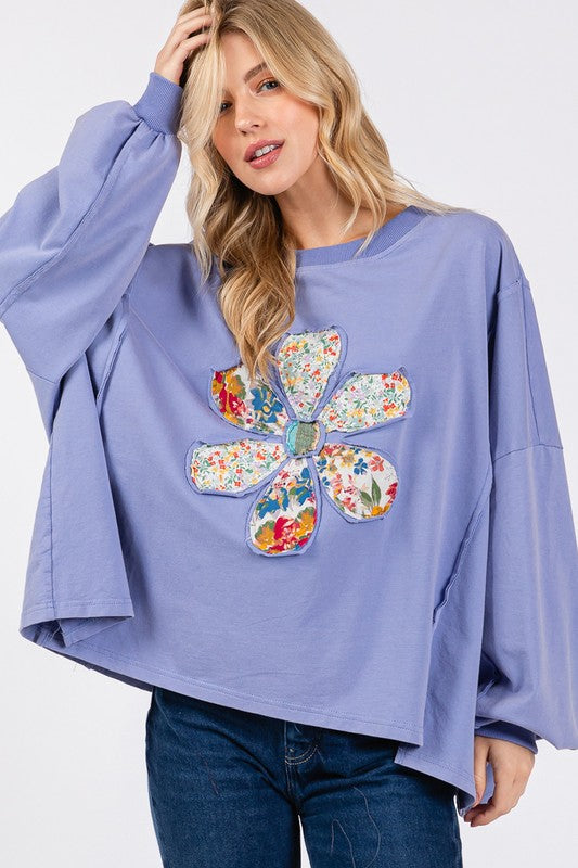 SAGE + FIG Flower Patch Oversized Top