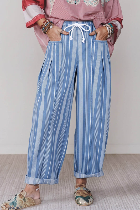 Amazing Grace Lace Up Barrel Jeans