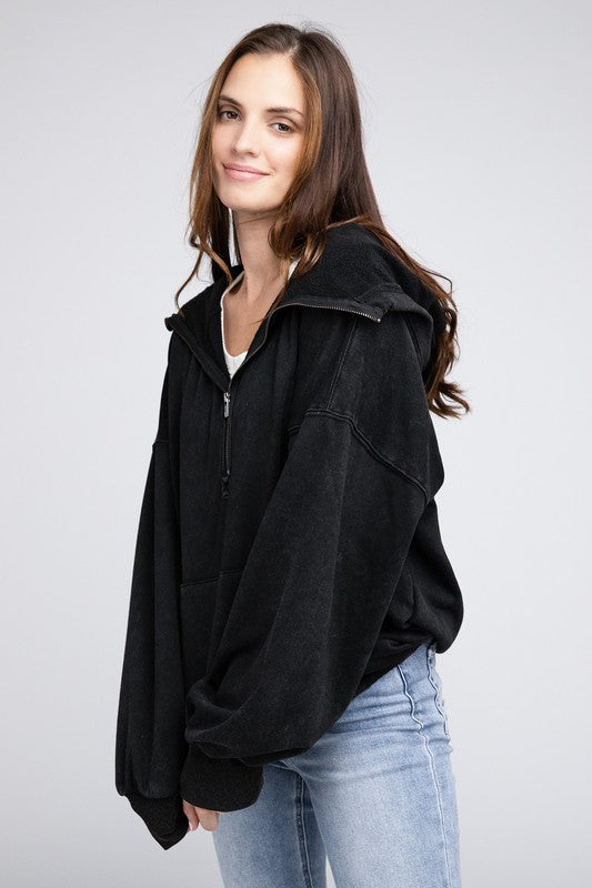 Bibi Stitch Detailed Elastic Hem Hoodie