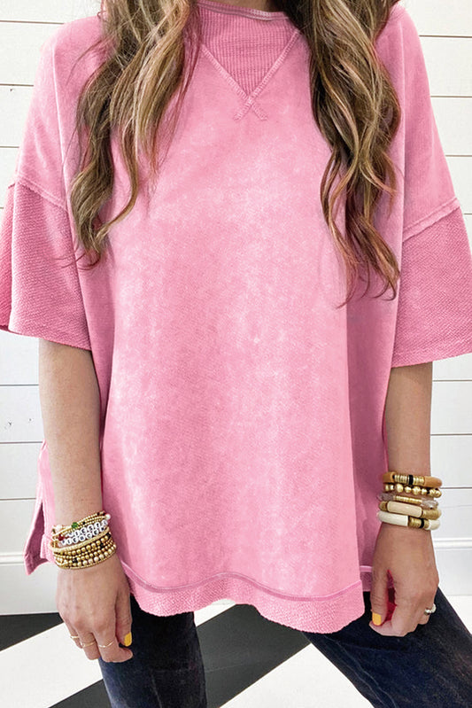 Falling In Love Oversized Washed Top