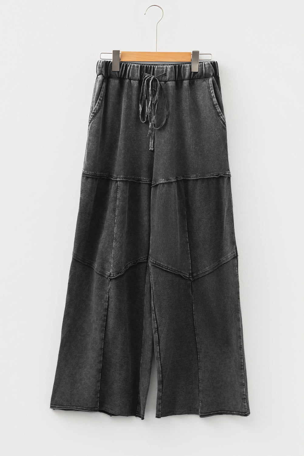 Mineral Wash Patchwork Drawstring Pants