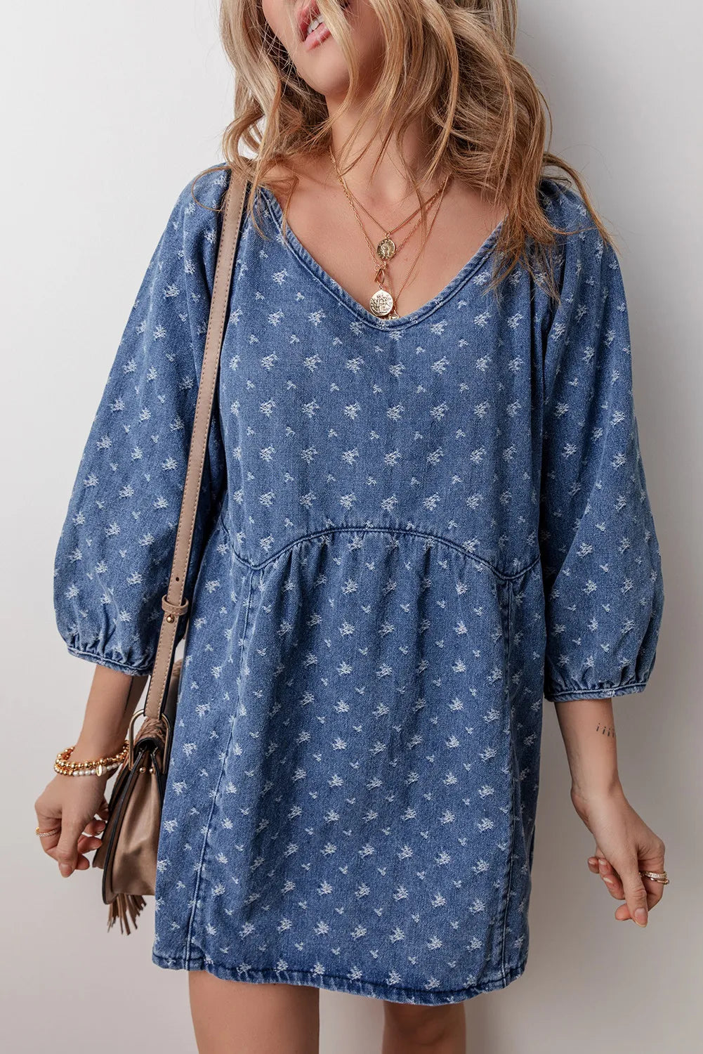 The Franky Tied Mini Denim Dress