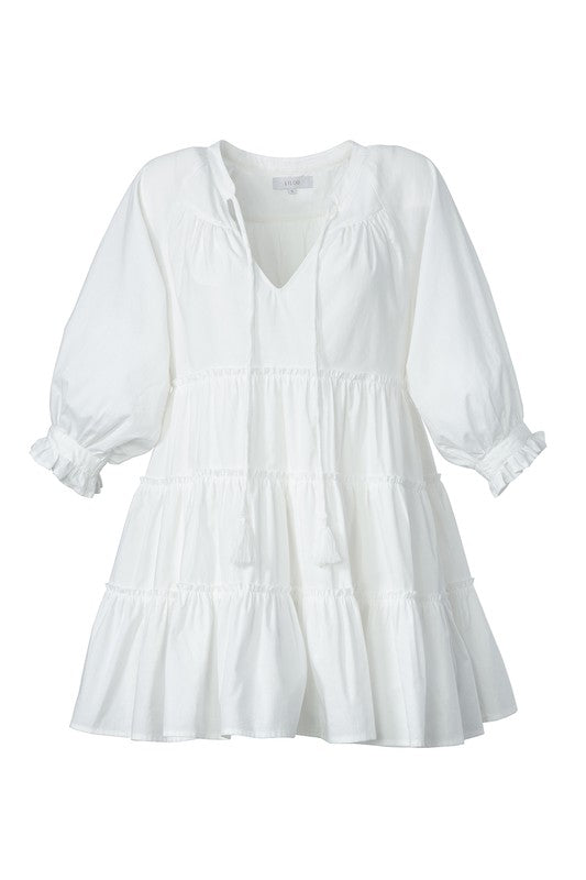 Blessed Day Tiered Swing Mini Dress