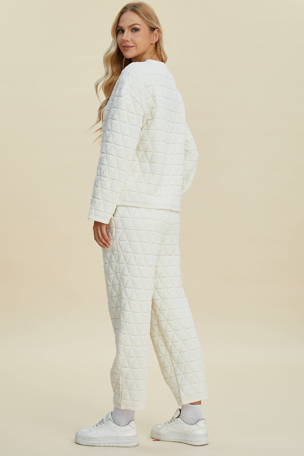 Double Take Quilted Dream Pants Set