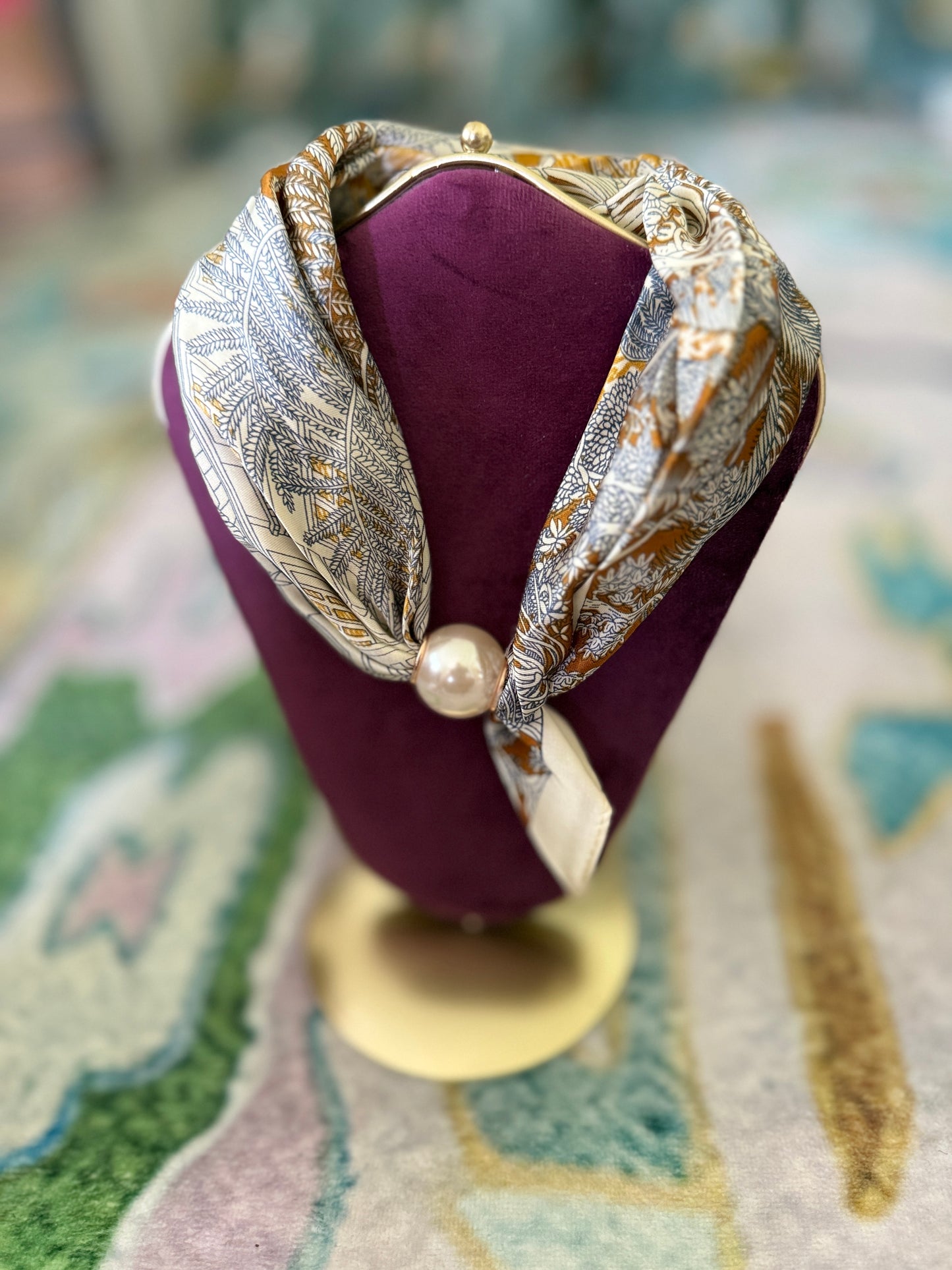 Molly Pearl Magnetic Scarf Necklace