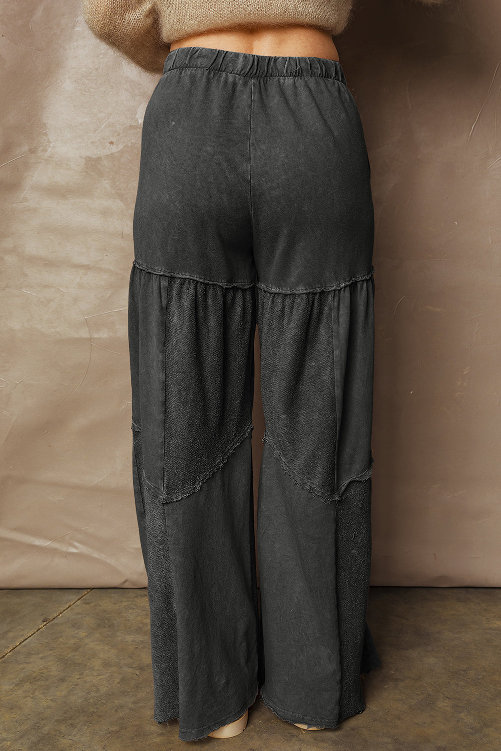 Mineral Wash Patchwork Drawstring Pants