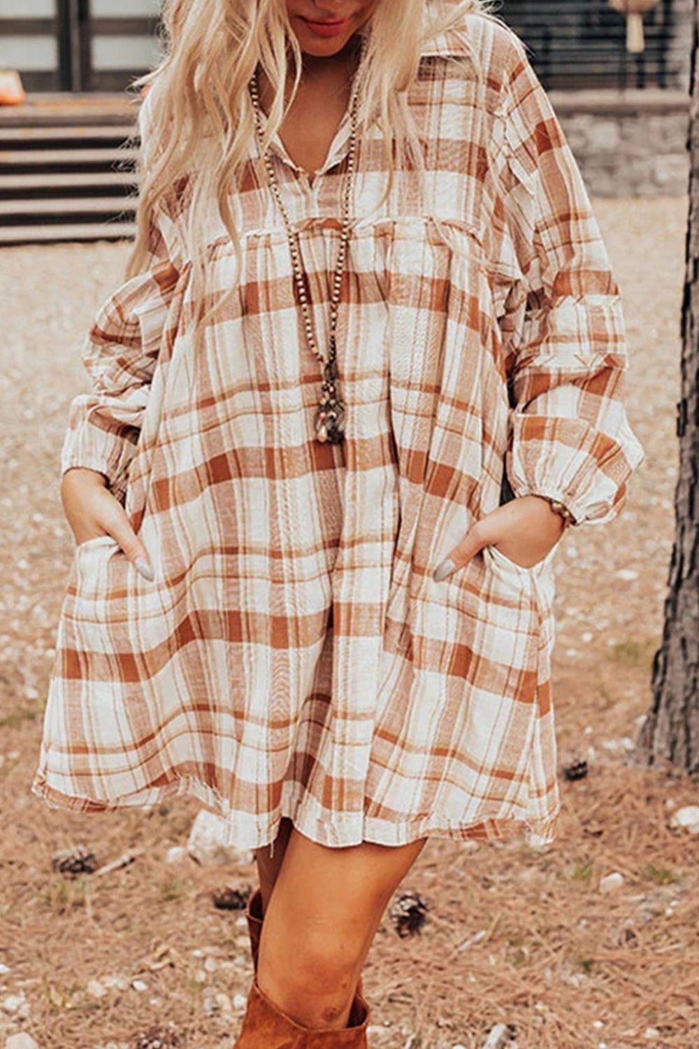 Heidi Plaid Mini Dress