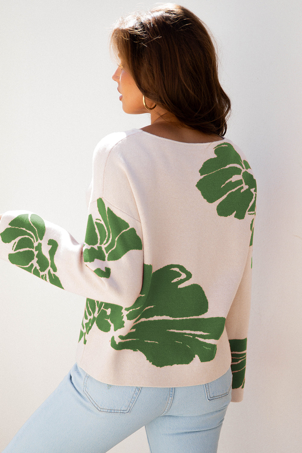 Floral Wide Sleeve Sweater