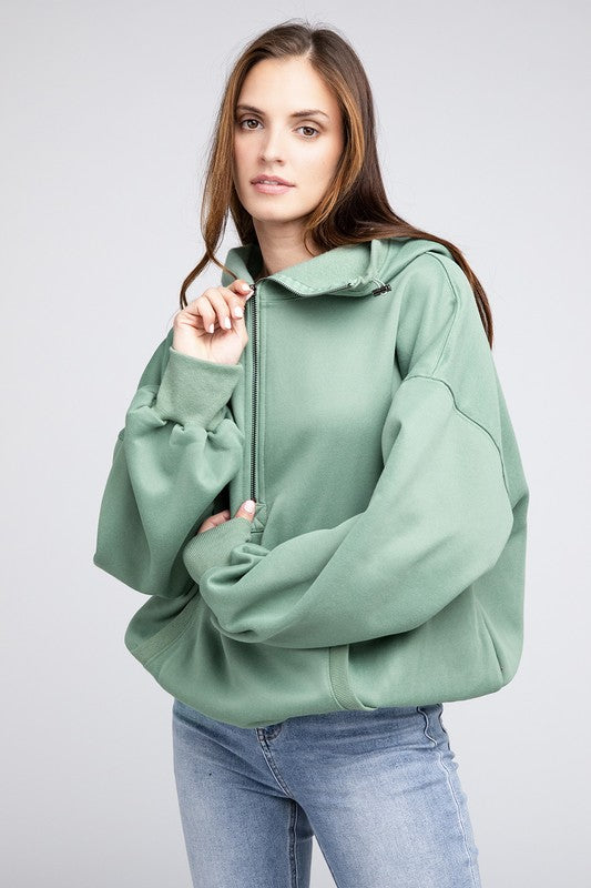 Bibi Stitch Detailed Elastic Hem Hoodie