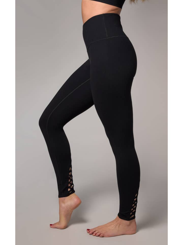 Comfytek High Waist Leggings back criss cross detail