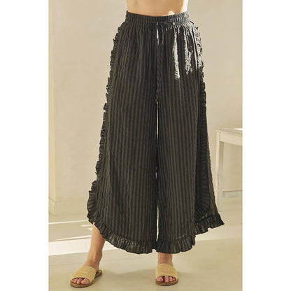 Breezy Stripe Linen Wide Leg Pants