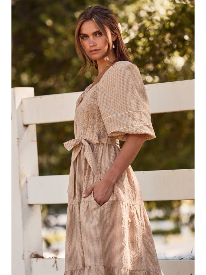 Specially You Textured Midi Dress