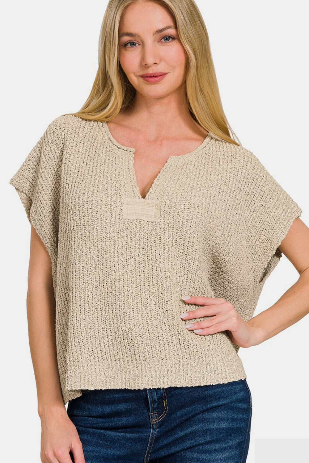 Zenana Short Sleeve Knit Top