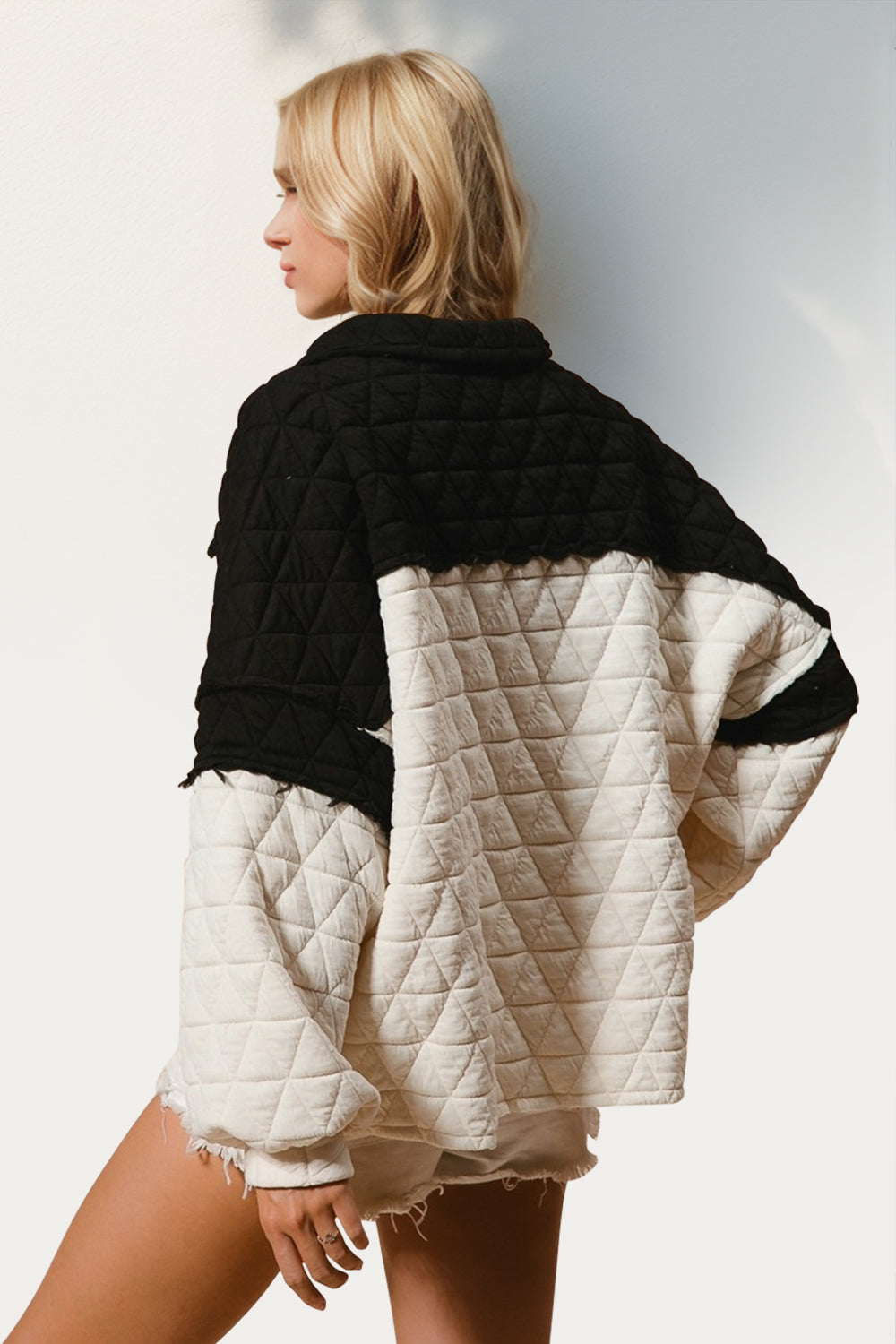 Next Day Double Take Quilted Pullover