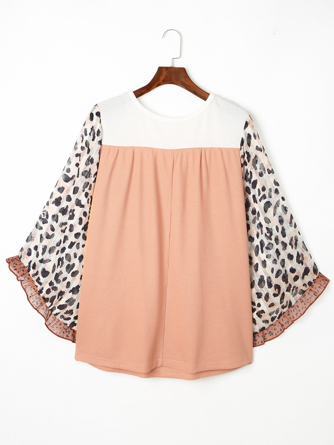 Leopard & Lace Ruffle Top