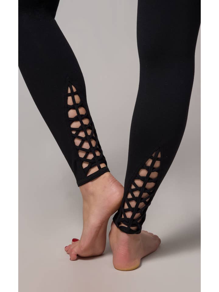 Comfytek High Waist Leggings in Black, front