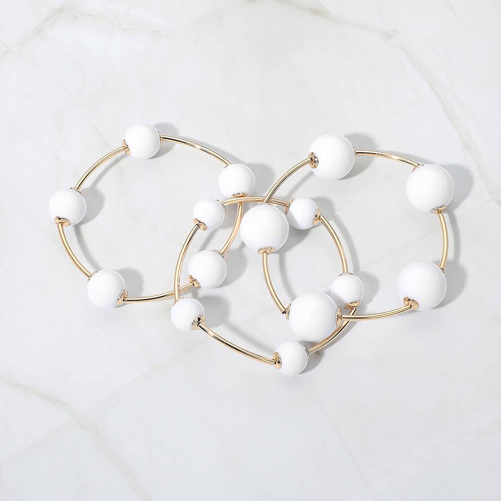 Roller Skates Beaded Stretch Stackable Layered Bracelets