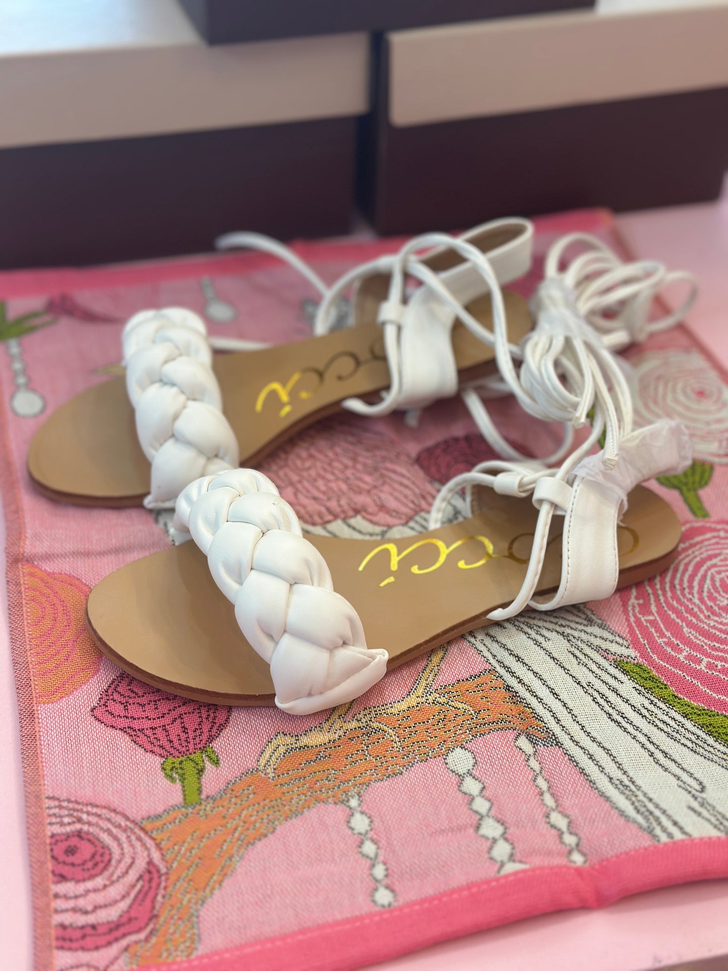 The Bowie Braided Lace Up Sandal
