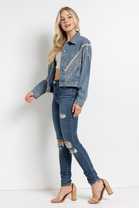 Riley Crop Denim Jacket